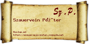 Szauervein Péter névjegykártya