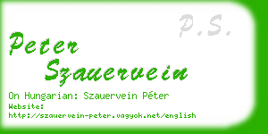 peter szauervein business card